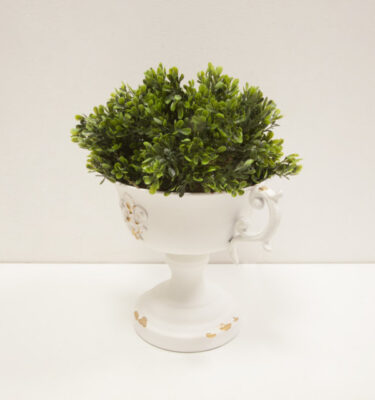 Vaso Coppa Elegance Medium con pianta artificiale